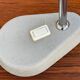 XL Mid Century Aluminor France gray desk lamp / table lamp