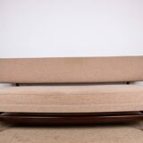 Large sofa, daybed, Scandinavian in teak and new fabric 1960.