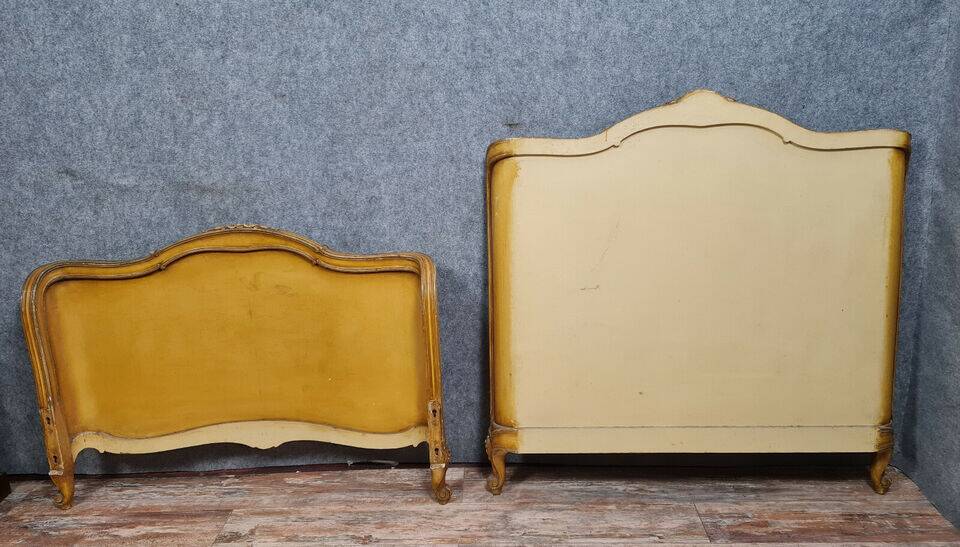 Louis XV basket-shaped bed in lacquered and painted wood circa 1900