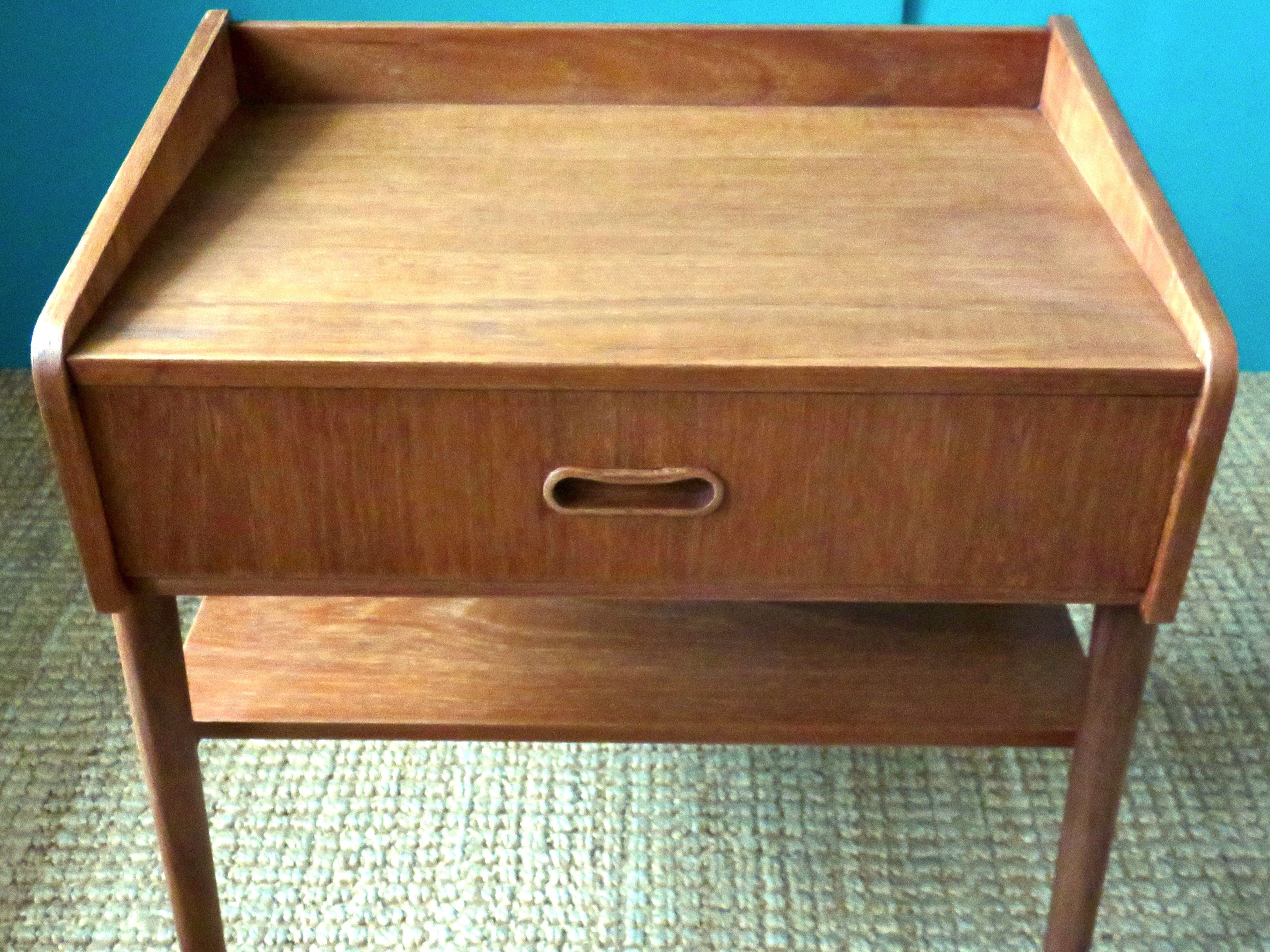 Bedside table with drawer. Denmark 1955