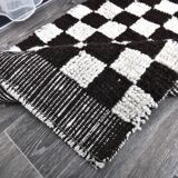 2x10 Checkered Turkish Vintage Runner Rug 69x294Cm