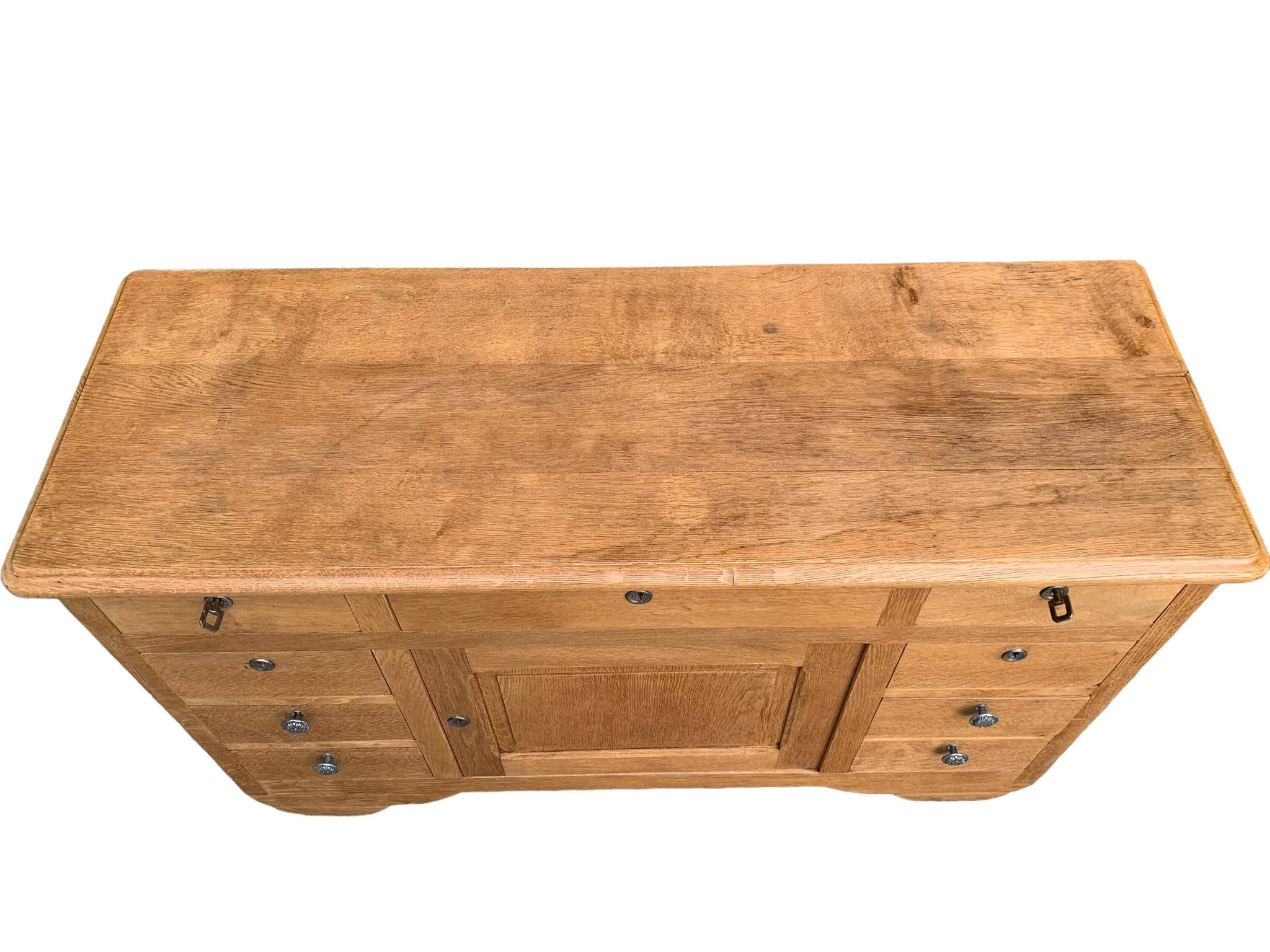 Buffet 9 tiroirs art déco chêne brut massif