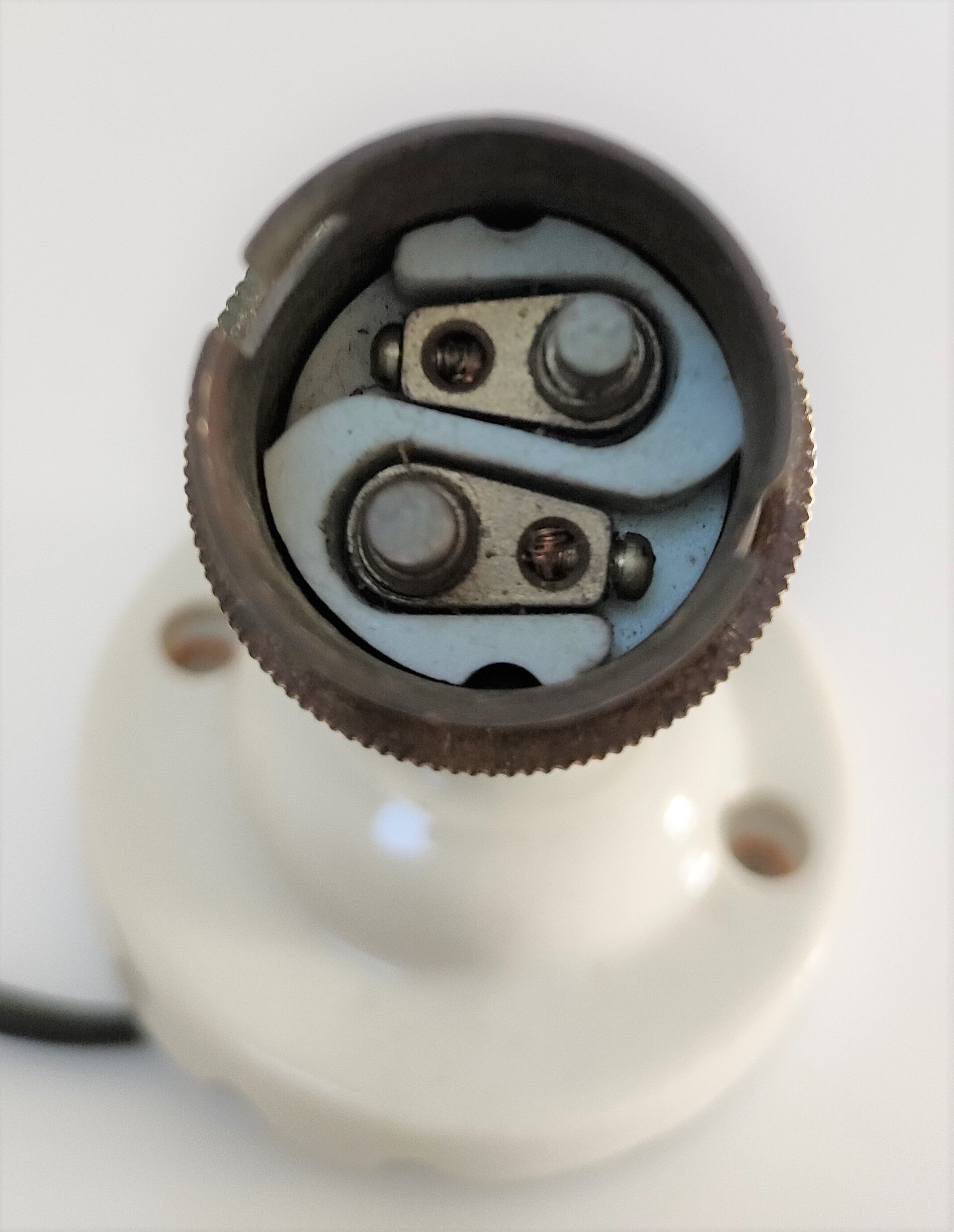 Wall lamp glass Clichy white brass porcelain 30s