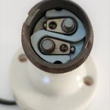 Wall lamp glass Clichy white brass porcelain 30s