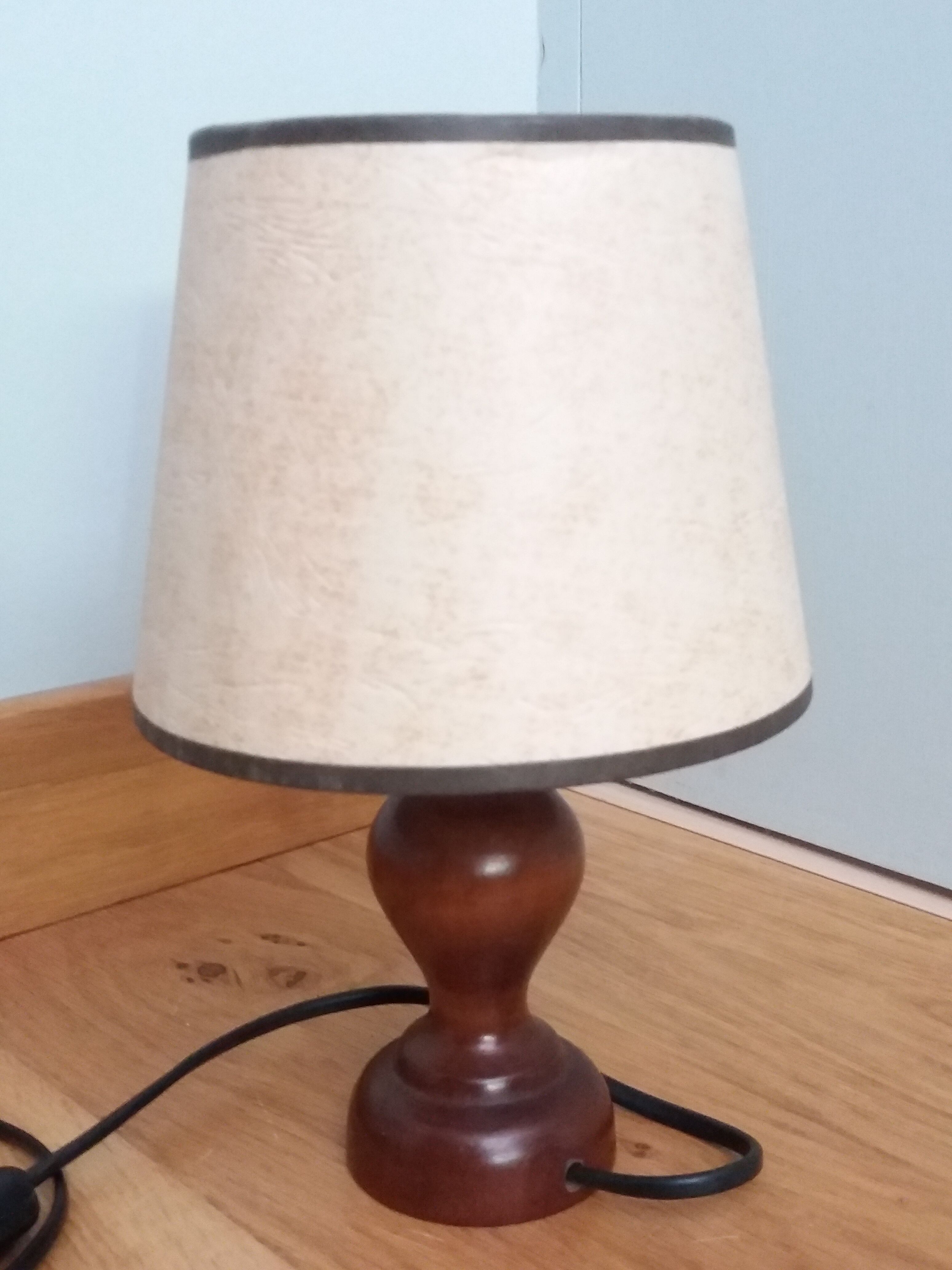 Bedside lamp turned wood
