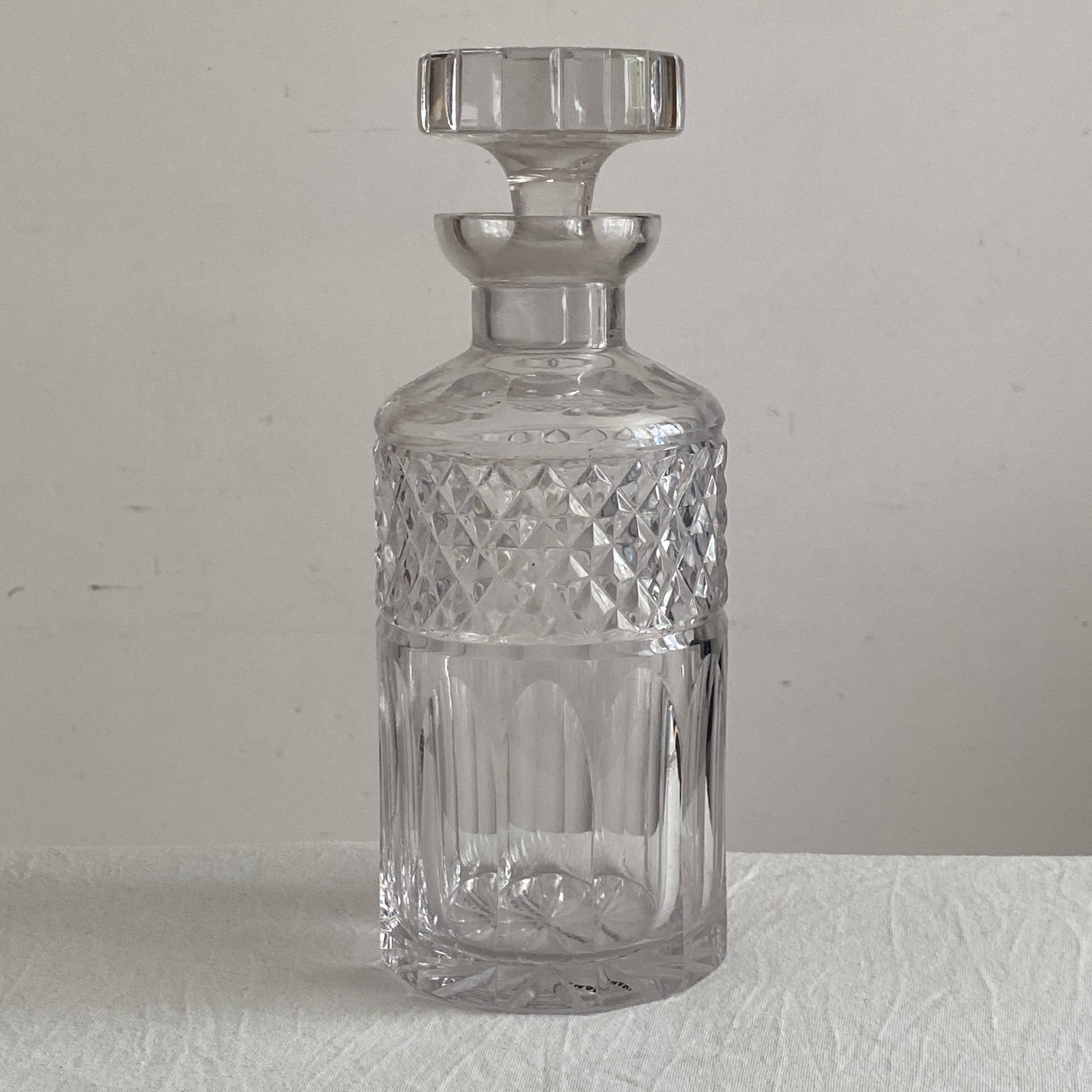 Vintage 1970's Baccarat crystal whisky carafe