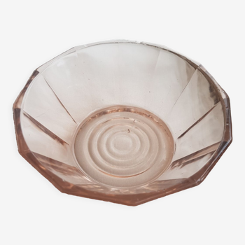 Saladier en verre rose