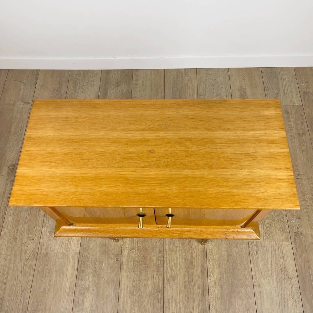 Large mid-century design wooden bedside table