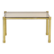 Midcentury Italian Tubular Brass And Smoked Glass Coffee Table. Retro.
