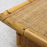 Vintage rattan coffee table dal vera 1960s