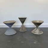 3 planters design Anton Bee assisted by Guhl edition Eternit 1958