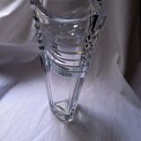 Carved crystal vase art deco style