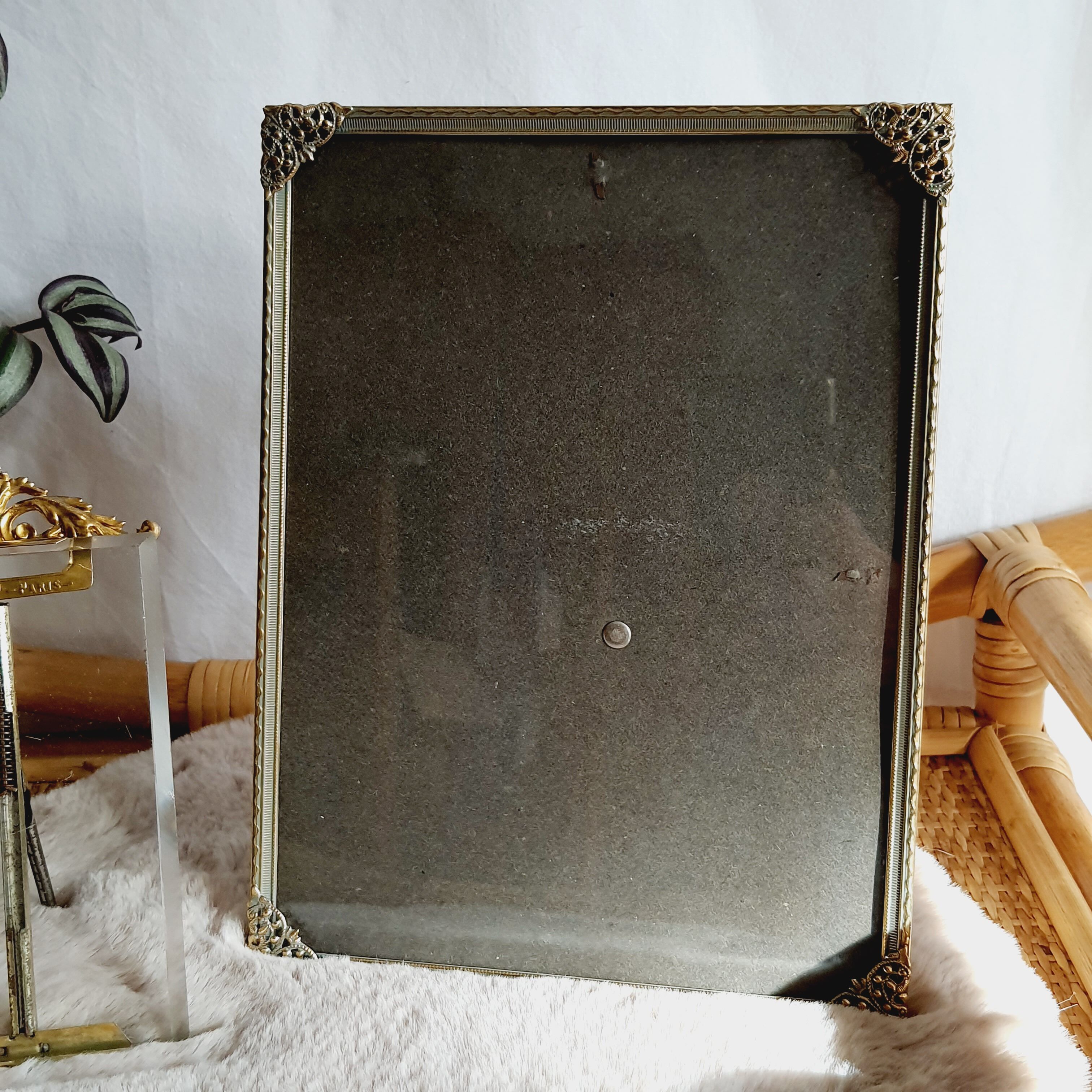Cadre en laiton vintage effet dentelle