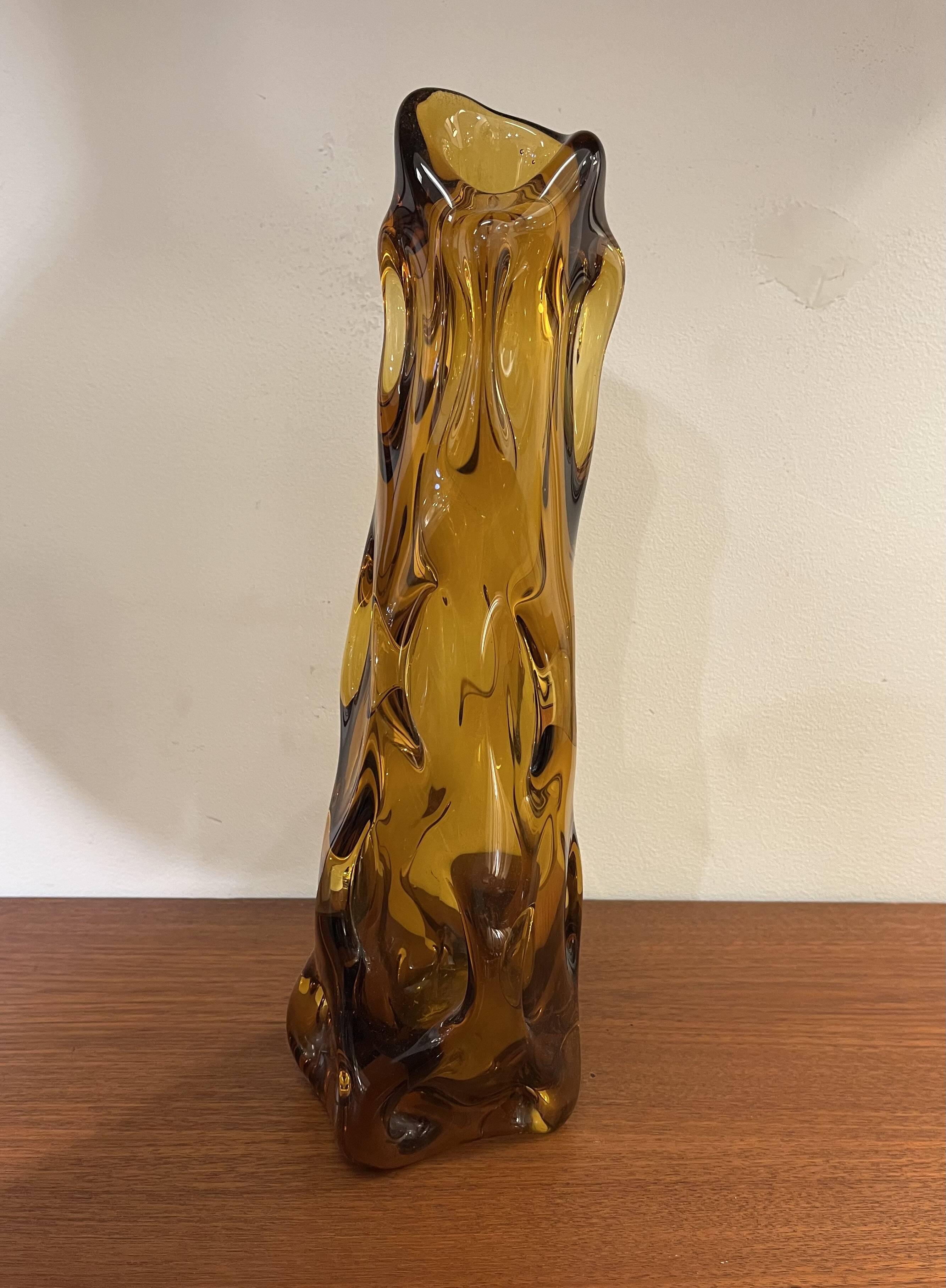 Vase from Wolomin Glassworks, Poland, 1970's