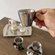 Ikea trivsel vintage 90s espresso coffee service – stainless steel – set of