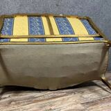 Louis XV style bench in gilded wood, 20th century