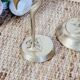 2 ibis in golden brass