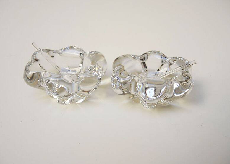 2 Anciens Salerons en Cristal Signés Daum