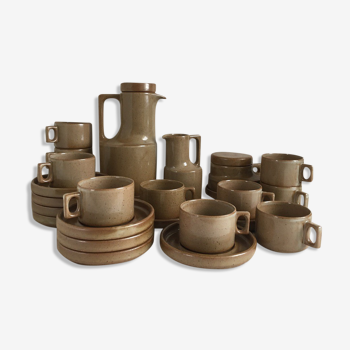 Coffee service in Brenne Sandstone "Grand Feu" - France 70s