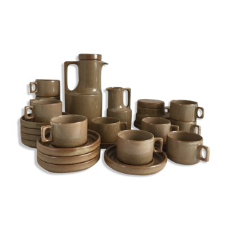 Coffee service in Brenne Sandstone "Grand Feu" - France 70s