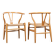 Midcentury pair of original Wishbone Chairs by Hans Wegner for Carl Hansen & Søn