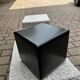 Pair of designer poufs in faux leather