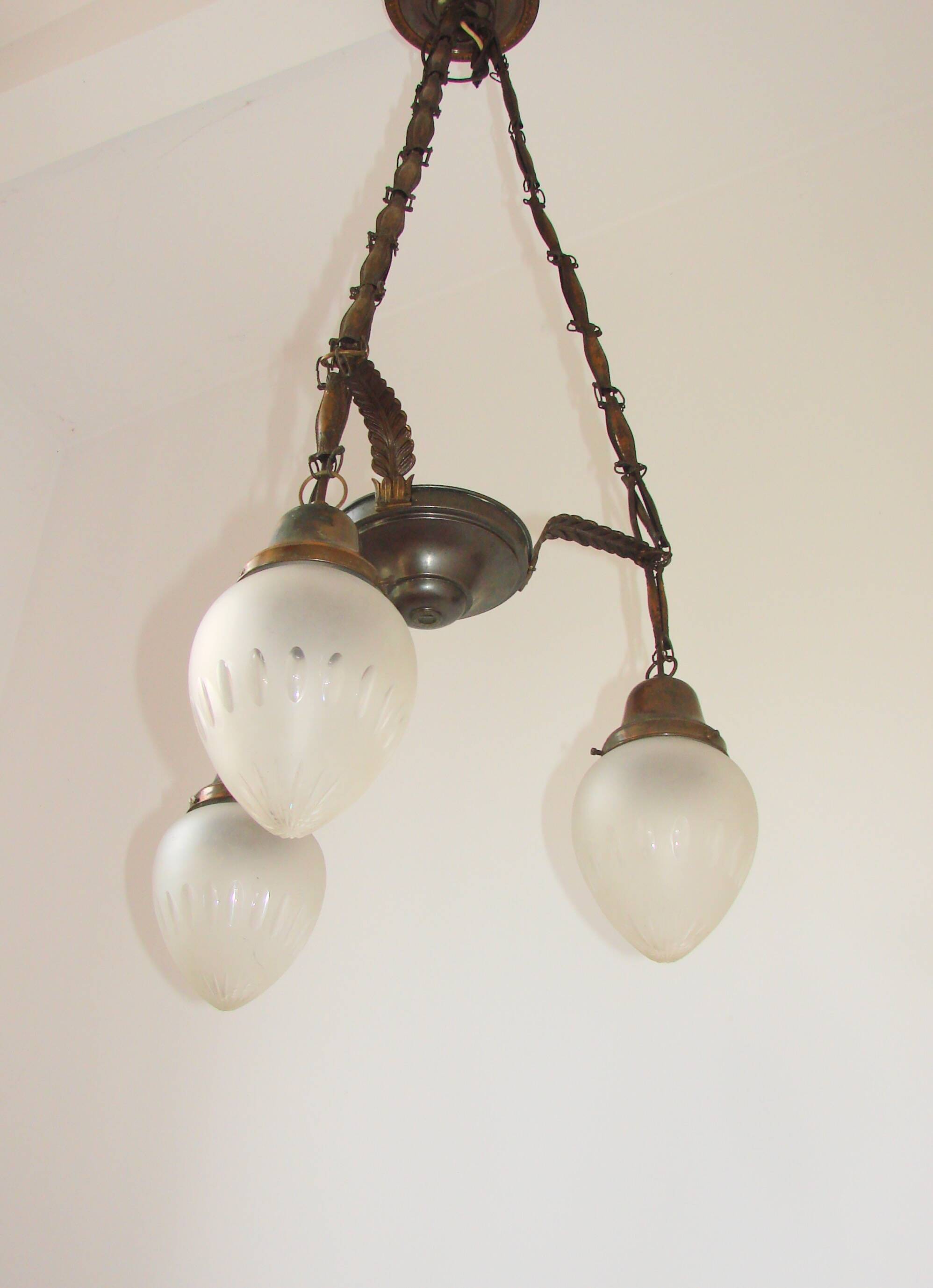 An Art Deco chandelier from the 1930s