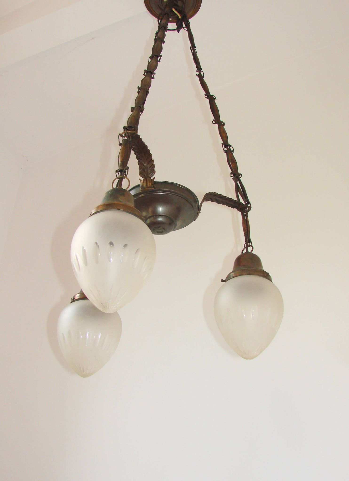 An Art Deco chandelier from the 1930s