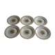 6 plates flat vintage creil montereau eyelets orange