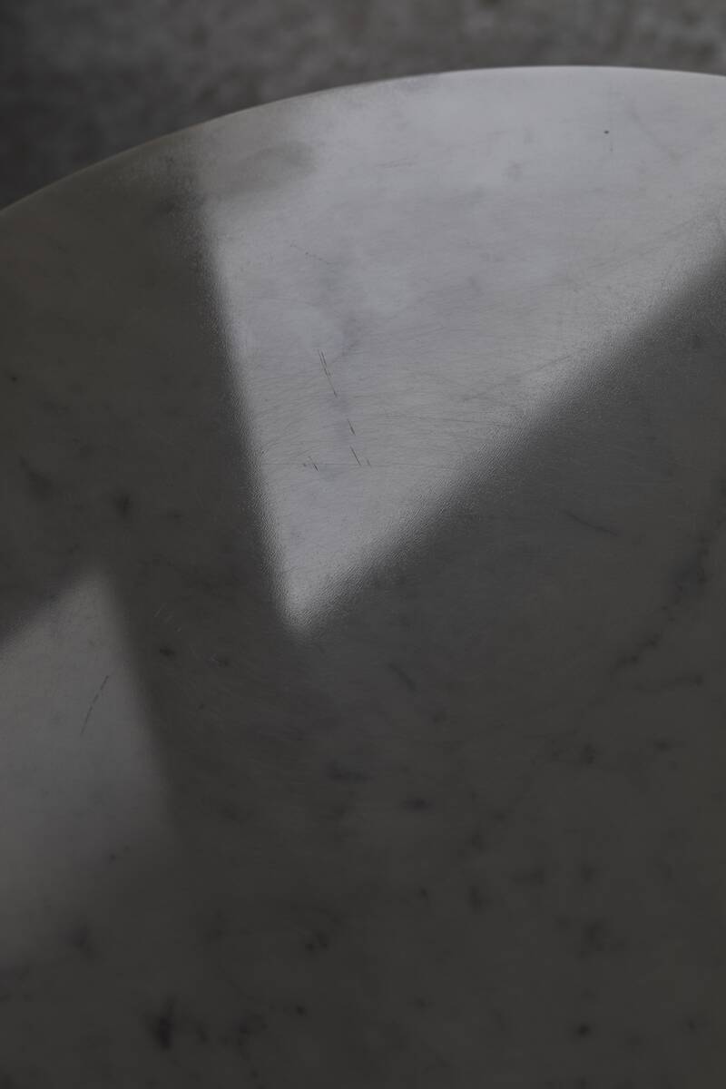 Side table chrome marble