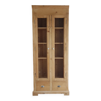 Armoire/bibliothèque en bois massif