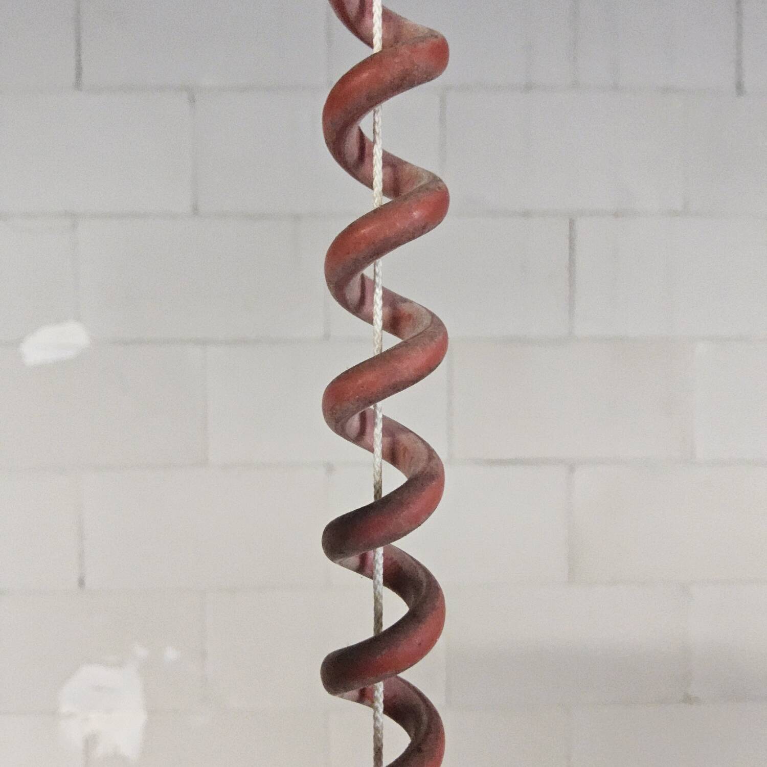 Vintage height adjustable red fluorescent tube lamp (Massive)