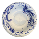 Hollow dish in enameled ceramic bird pattern hand painted Portugal numbered