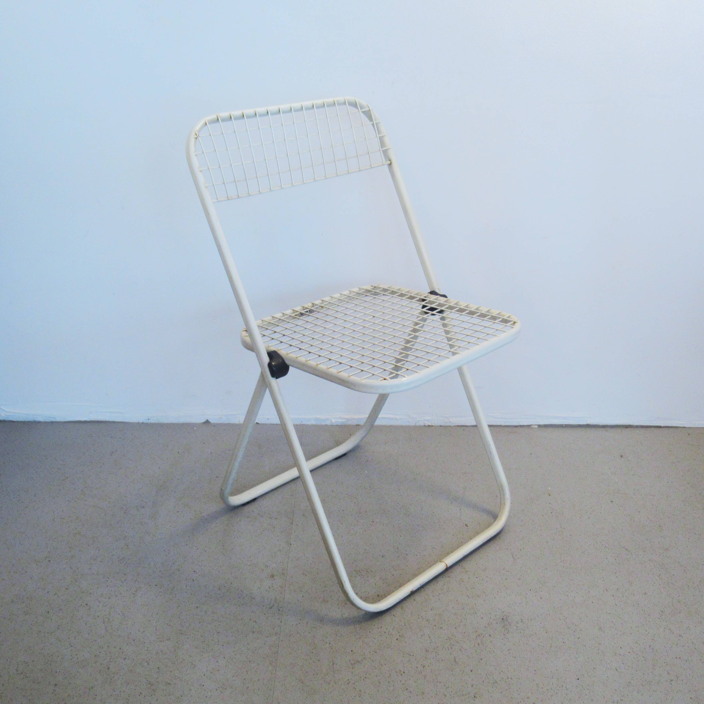 Chaise en treillis métallique Talin Spa années 80