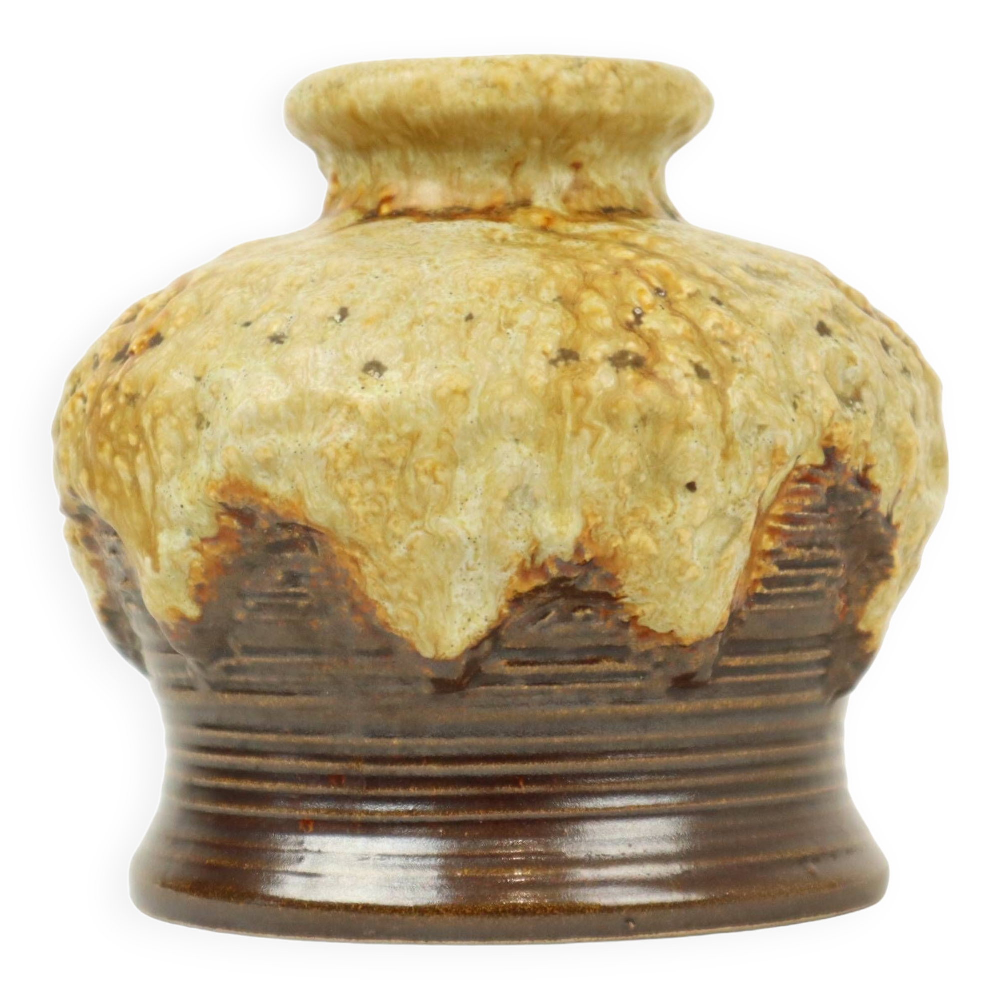 Small Fat Lava Vase Dumler Breiden West Germany Pottery 644-15