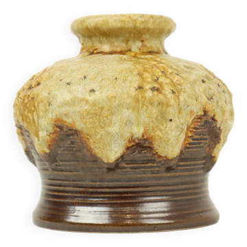 Petit vase en lave grasse Dumler Breiden Allemagne de l'Ouest Poterie 644-15