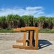 Set 3 nesting tables oak veneer 1970s brutalist