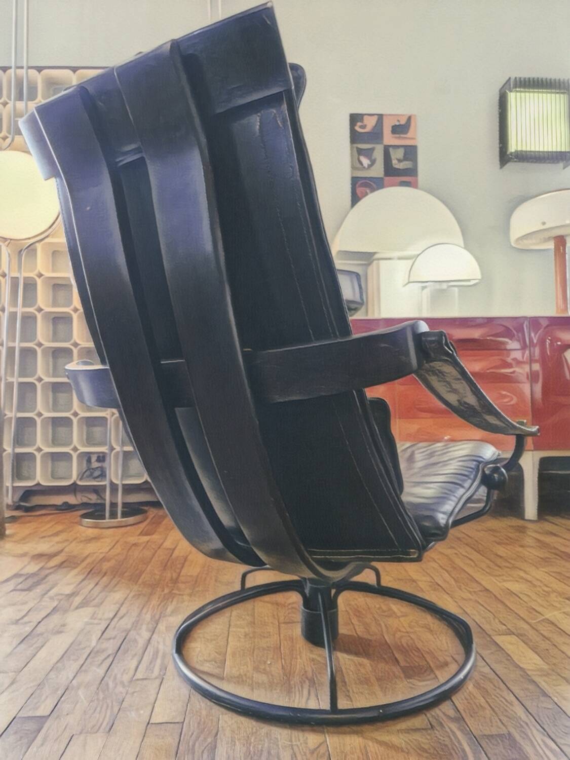 Siesta lounge leather 1970 ake fribytter by nelo mobler suede