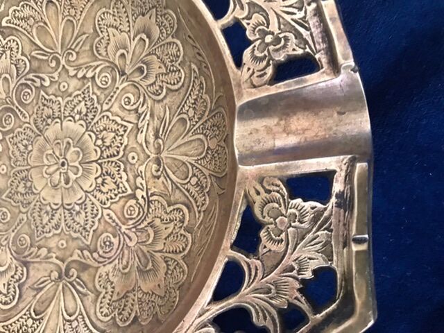 Old bronze cigar ashtray