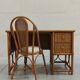 Bureau et chaise en bambou et rotin