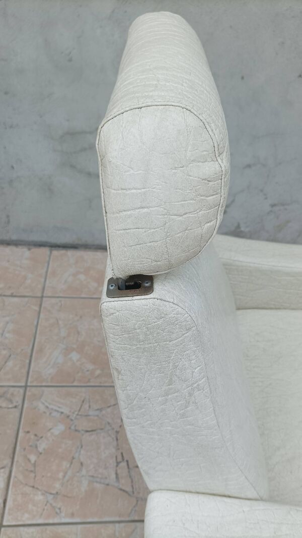 Fauteuil beka vintage en simili cuir