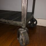 Industrial-style metal bookcase