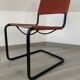 Set of 4 metal chair and tubular leather Matteo Grassi 1970