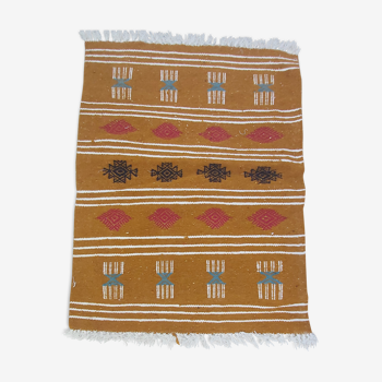 Tapis kilim multicolore fait main traditionnel