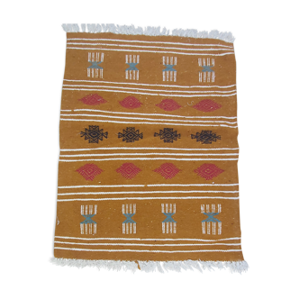 Tapis kilim multicolore fait main traditionnel
