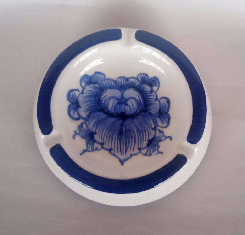 Large Hand Painted Ceramic Ashtray