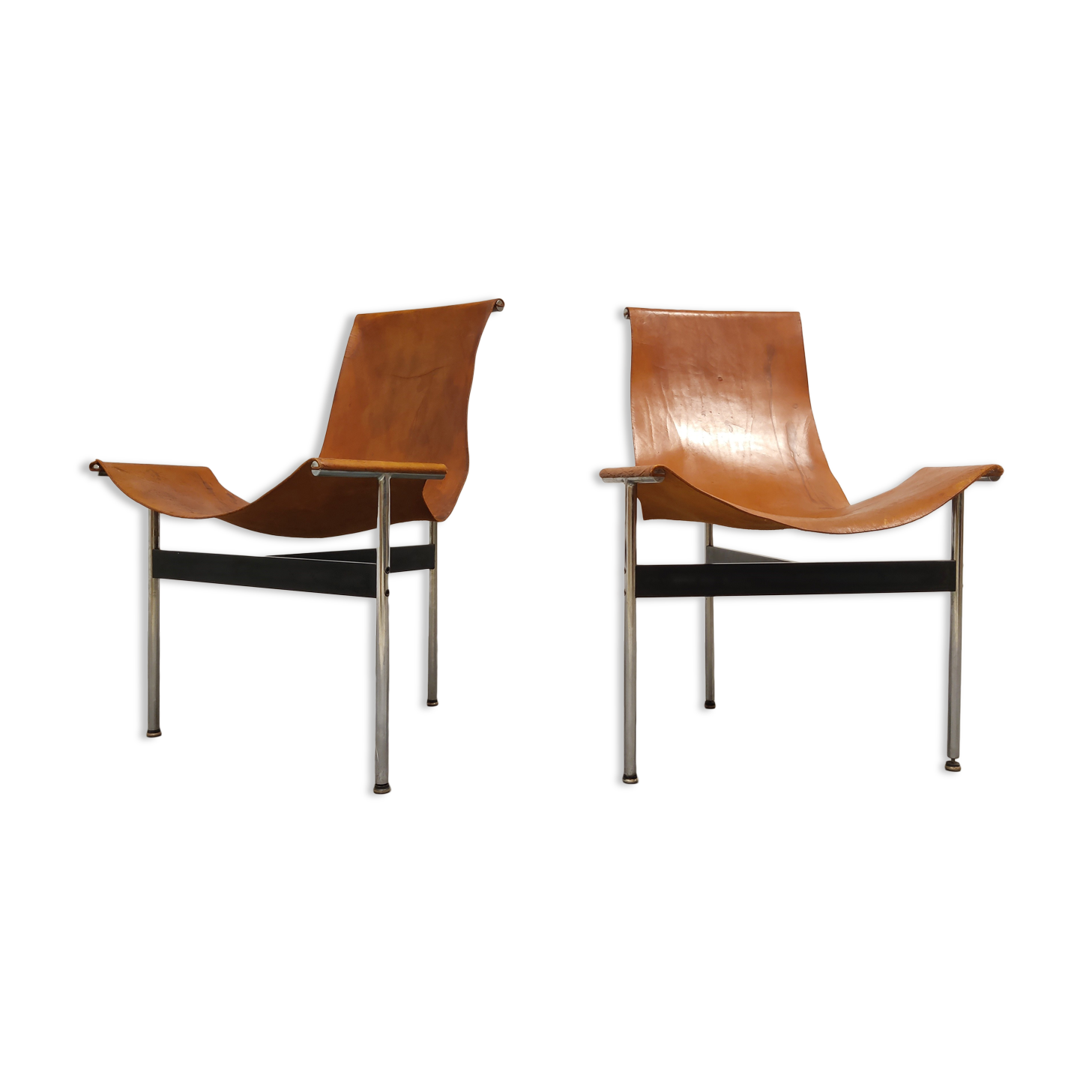Pair of T Side Chairs by Katavolos, Littell & Kelley for Laverne International
