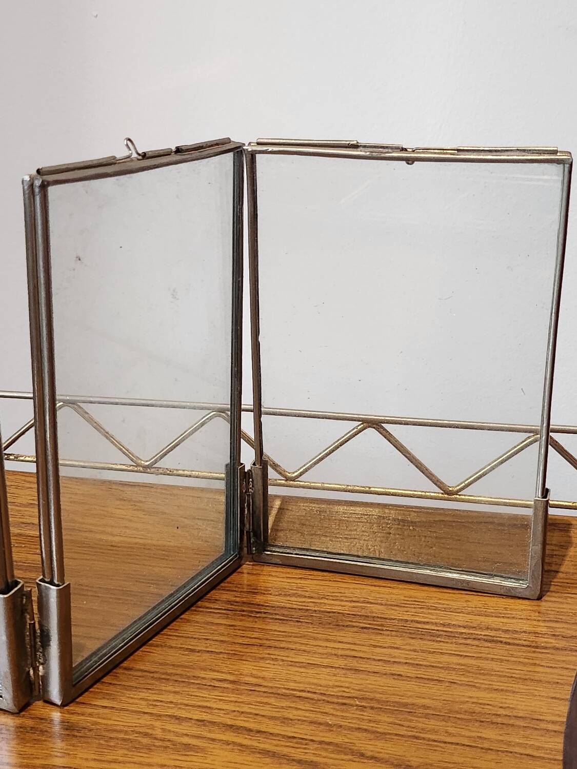 Vintage triptych photo doors