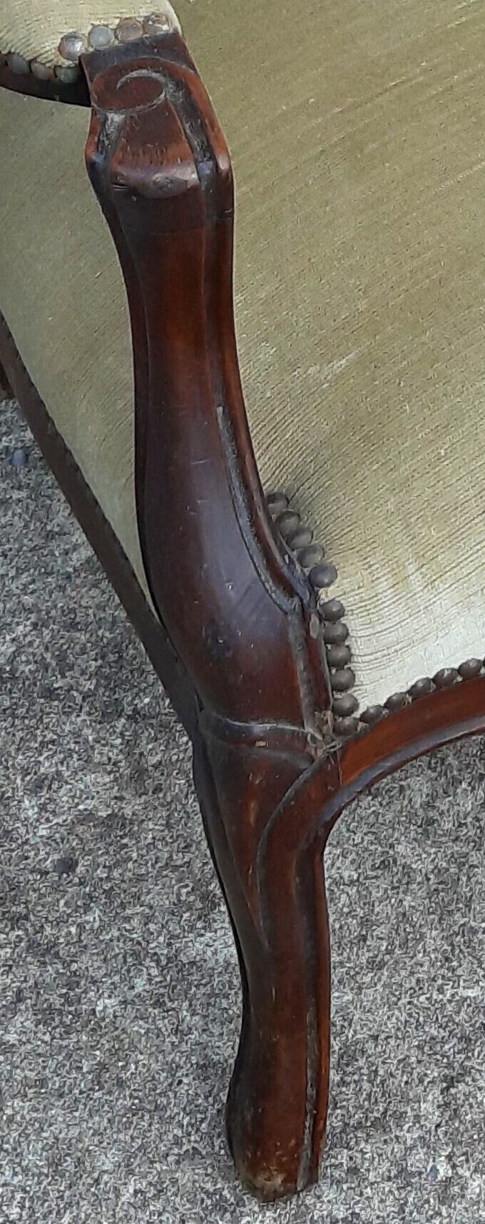 Armchair Voltaire XIX th, mahogany