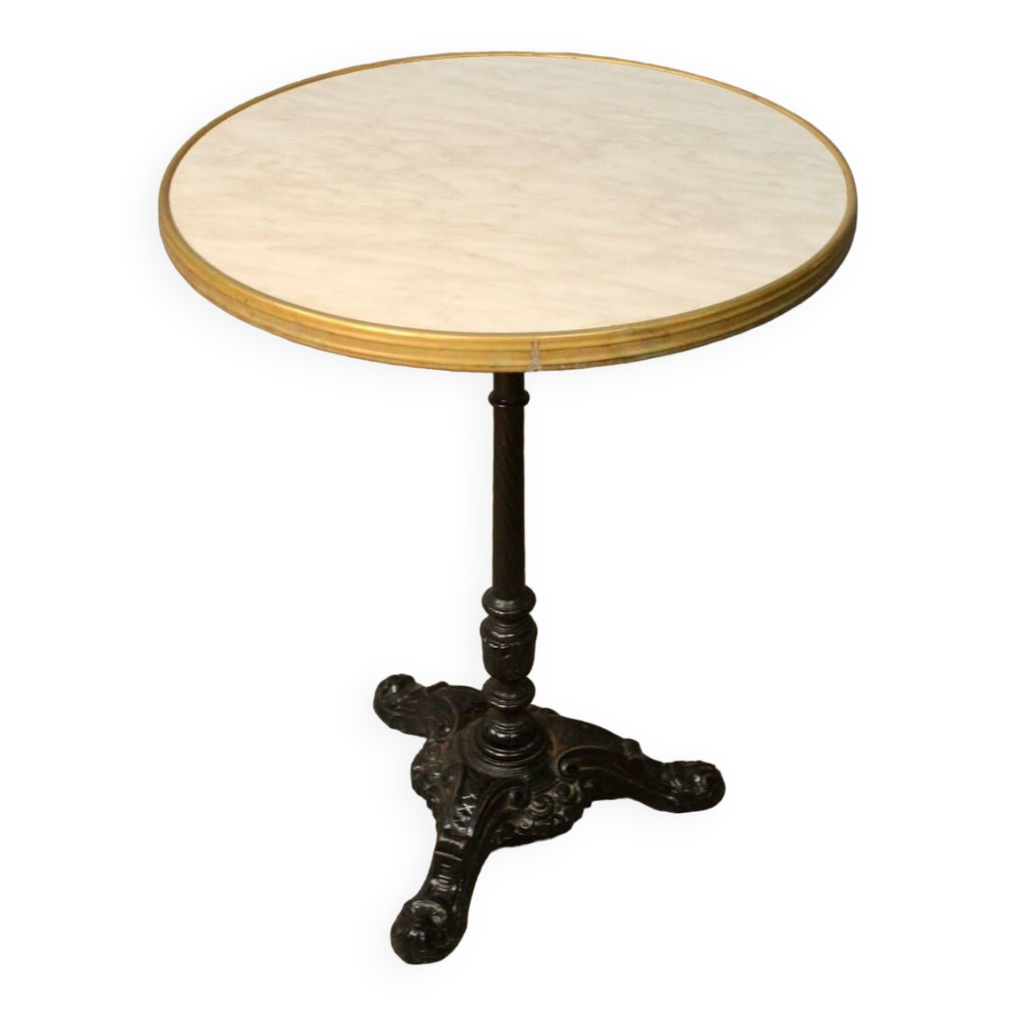 Bistro table with cast iron base